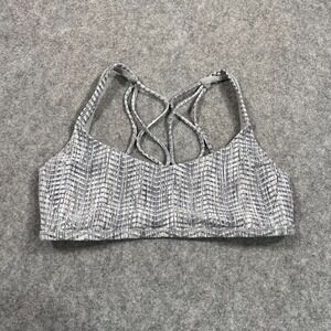 Lululemon Athletica Luon Arrow Lacquard Free To Be Zen Bra Women's Size 10
